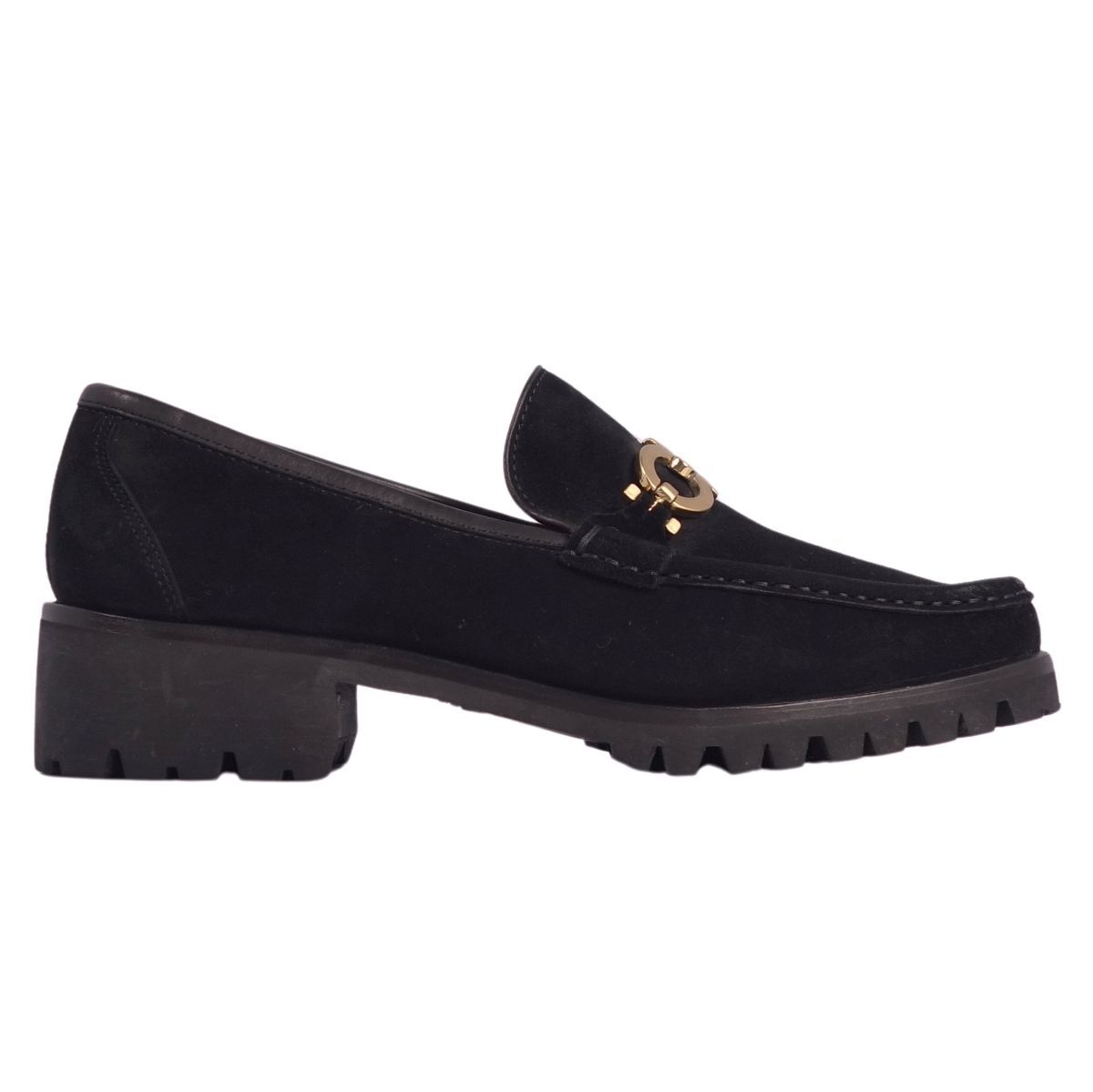  прекрасный товар Salvatore Ferragamo Salvatore Ferragamo Loafer мокасины gun chi-ni замша женский 7D чёрный ce09dm-rm10e33645