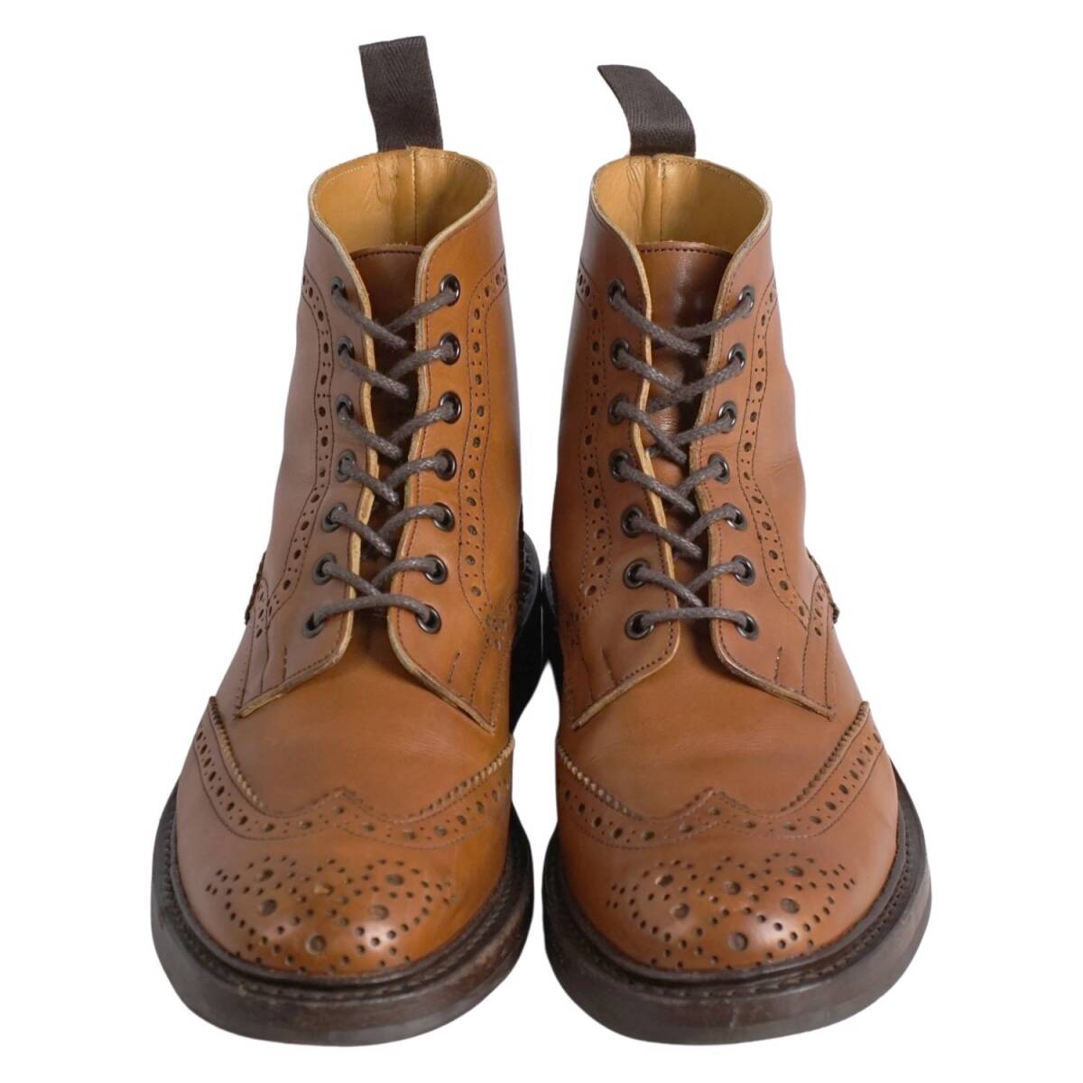 美品 トリッカーズ Trickers ブーツ カントリーブーツ メダリオン レザー メンズ イングランド製 8.5(27cm) ブラウン ce10os-rm20e34011_画像4