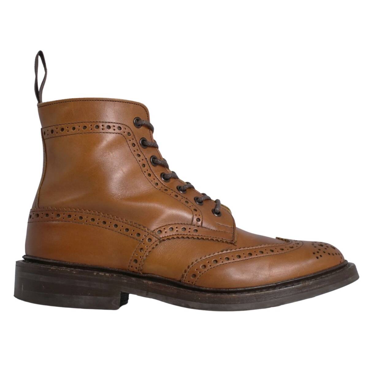 美品 トリッカーズ Trickers ブーツ カントリーブーツ メダリオン レザー メンズ イングランド製 8.5(27cm) ブラウン ce10os-rm20e34011_画像6