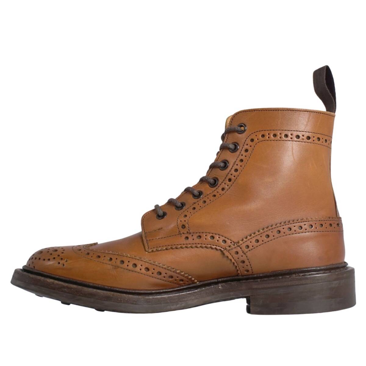 美品 トリッカーズ Trickers ブーツ カントリーブーツ メダリオン レザー メンズ イングランド製 8.5(27cm) ブラウン ce10os-rm20e34011_画像7