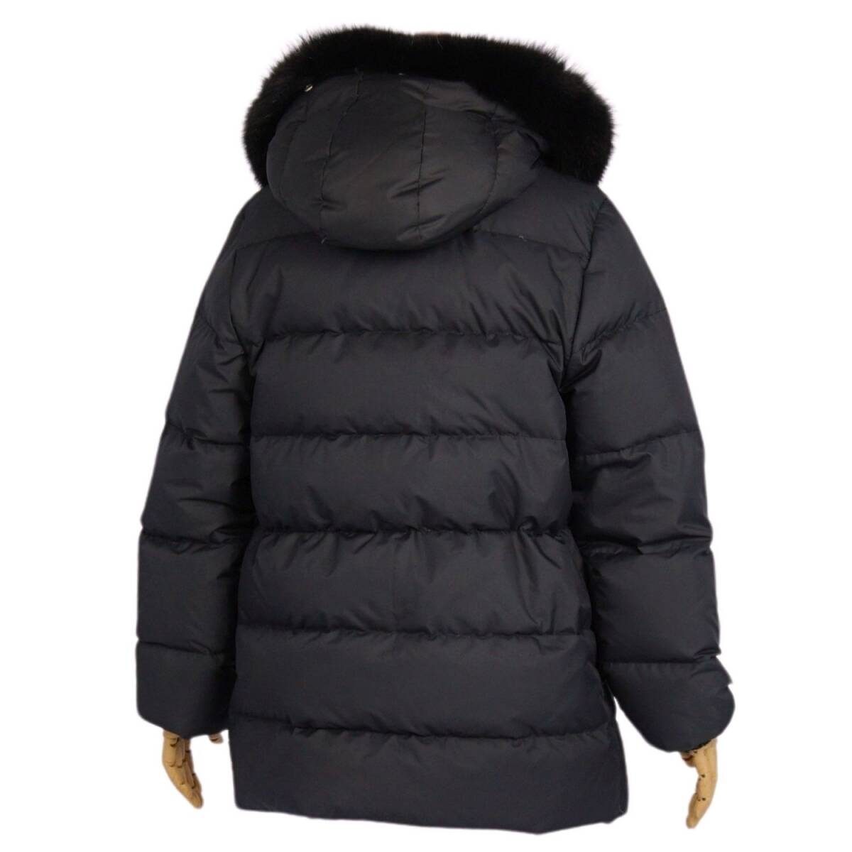 美品 モンクレール MONCLER ジャケット 茶タグ ダウンジャケット バレンタイン ラクーンファー レディース 0(S)ブラック ce10dn-rm10e34223_画像6