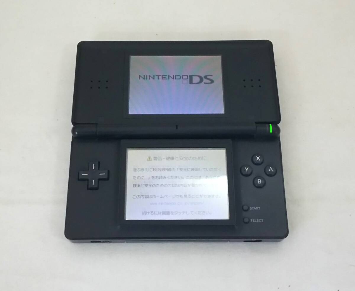 【丸-2387】(KH)Nintendo DS Lite ニンテンドー DS ライト 本体のみ/破損箇所あり/付属品欠品/通電のみ確認済/ブラック/ジャンク品(IT)_画像1