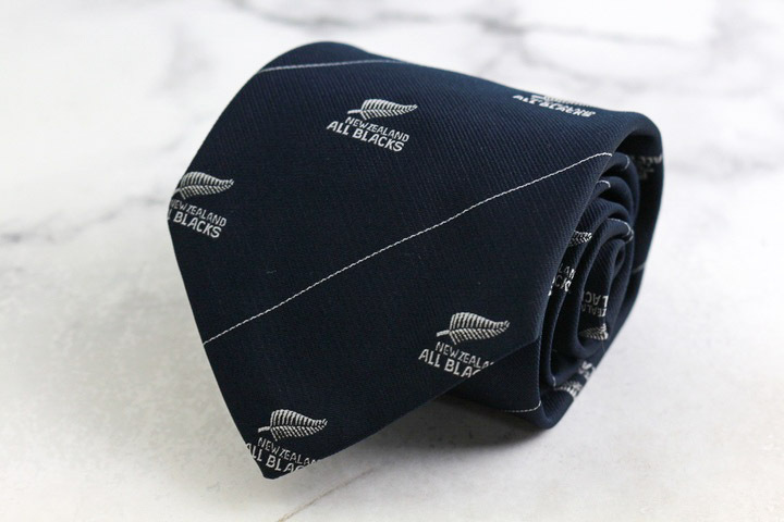 エスケイ ブランド ネクタイ 総柄 ストライプ柄 PO メンズ ネイビー ESKAY_画像1