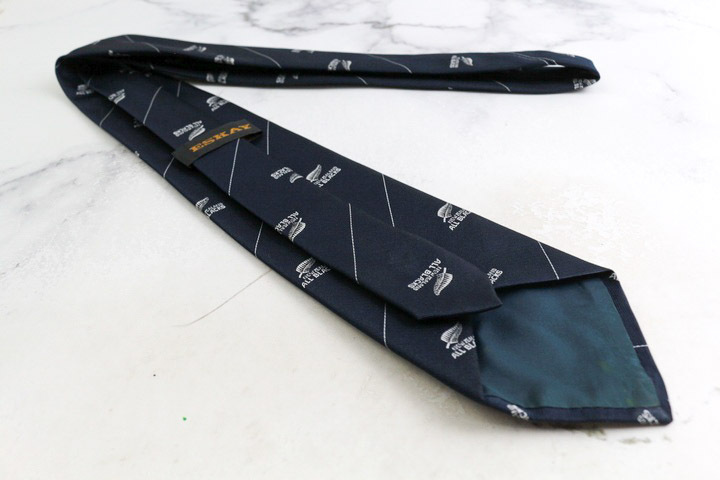 エスケイ ブランド ネクタイ 総柄 ストライプ柄 PO メンズ ネイビー ESKAY_画像3