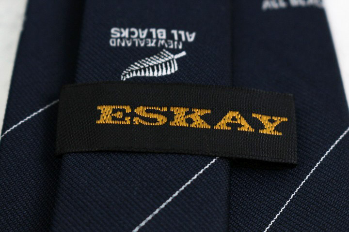 エスケイ ブランド ネクタイ 総柄 ストライプ柄 PO メンズ ネイビー ESKAY_画像4