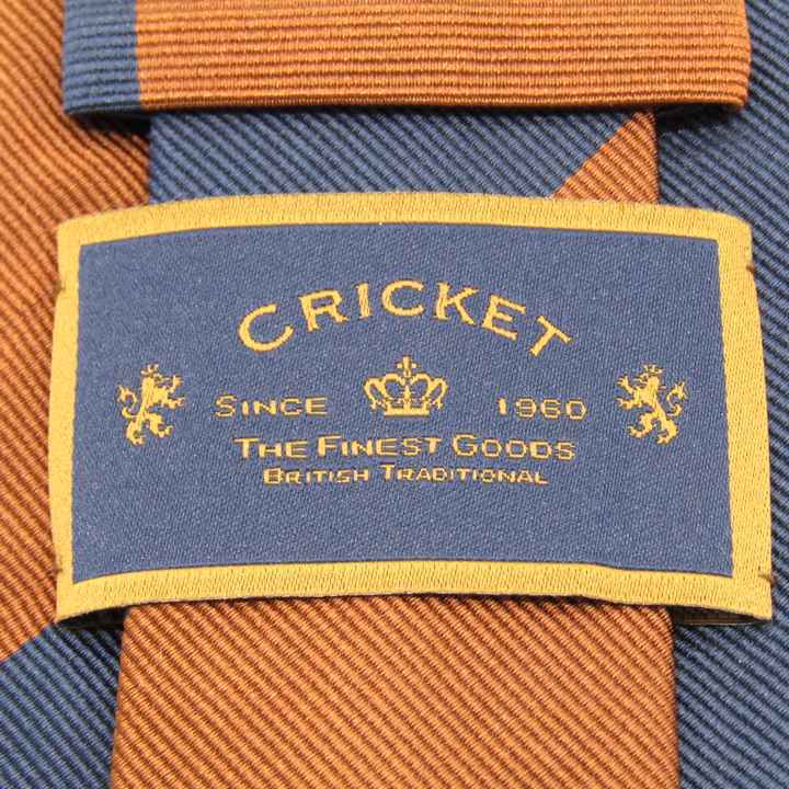 クリケット ブランド ネクタイ シルク ストライプ柄 PO メンズ ネイビー CRICKET_画像4