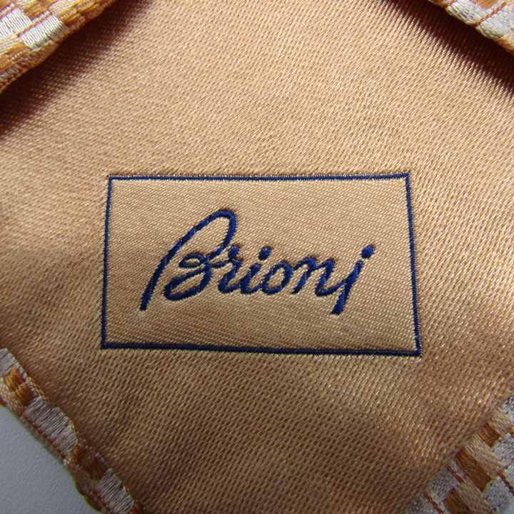  Brioni бренд галстук полоса градация шелк Италия производства PO мужской orange Brioni