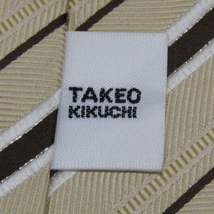 タケオキクチ ブランド ネクタイ ストライプ柄 グラデーション シルク PO メンズ ベージュ TAKEOKIKUCHI_画像4