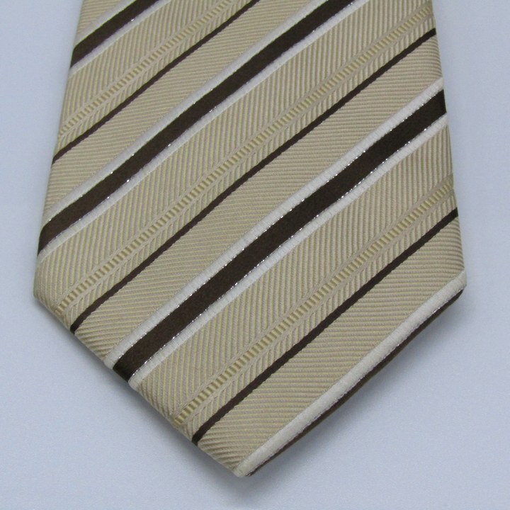 タケオキクチ ブランド ネクタイ ストライプ柄 グラデーション シルク PO メンズ ベージュ TAKEOKIKUCHI_画像6