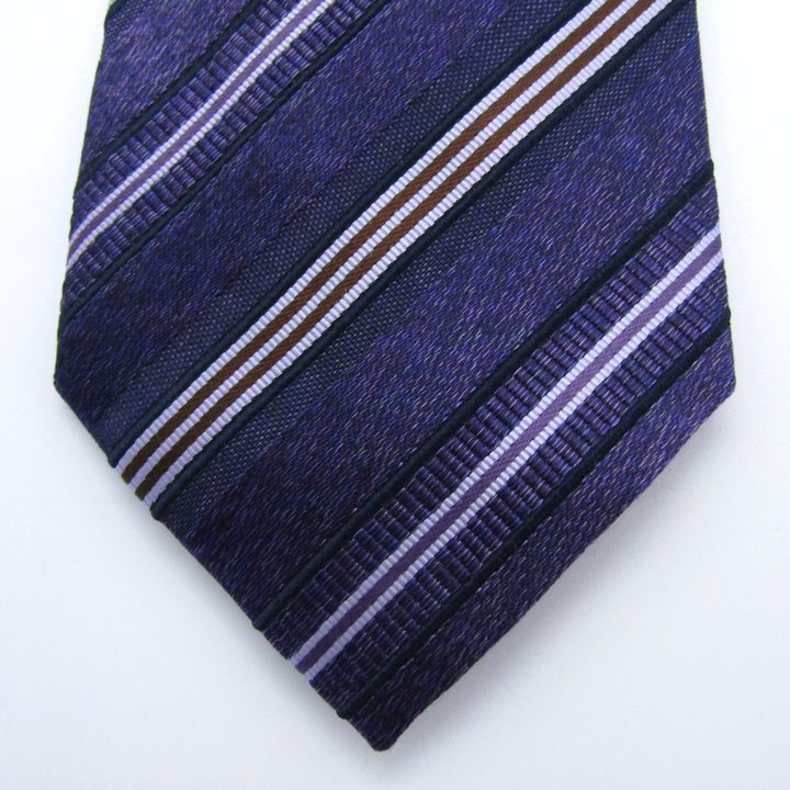  paul (pole) Stuart бренд галстук полоса рисунок шелк ручная работа PO мужской лиловый Paul Stuart