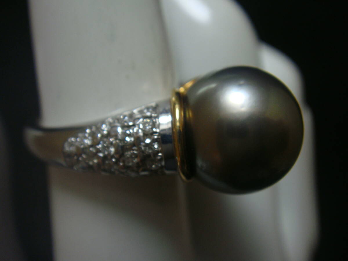 ◆黒蝶真珠　１１，８ｍｍ　ダイヤモンド　Ｋ１８　ＰＴ９００　１１ｇ◆_画像8