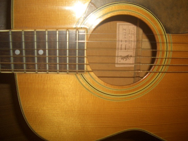 注意 発送不可 引取限定 ジャンク アリア ARIA 9422 アコースティックギター ギター  ジャンク 杢目 トラ トラ杢_画像5