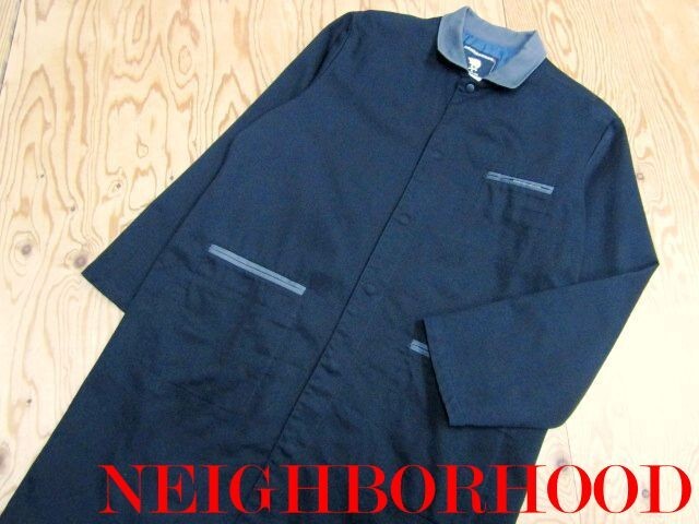 ★ネイバーフッド NEIGHBORHOOD★メンズ ツートンカラー デザインコットンコート ブラック★R71026019A_画像1