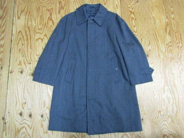 ★バーバリー BURBERRY★メンズ ヘリンボーンツイード ウールステンカラーコート グレー★R71026016A_画像2