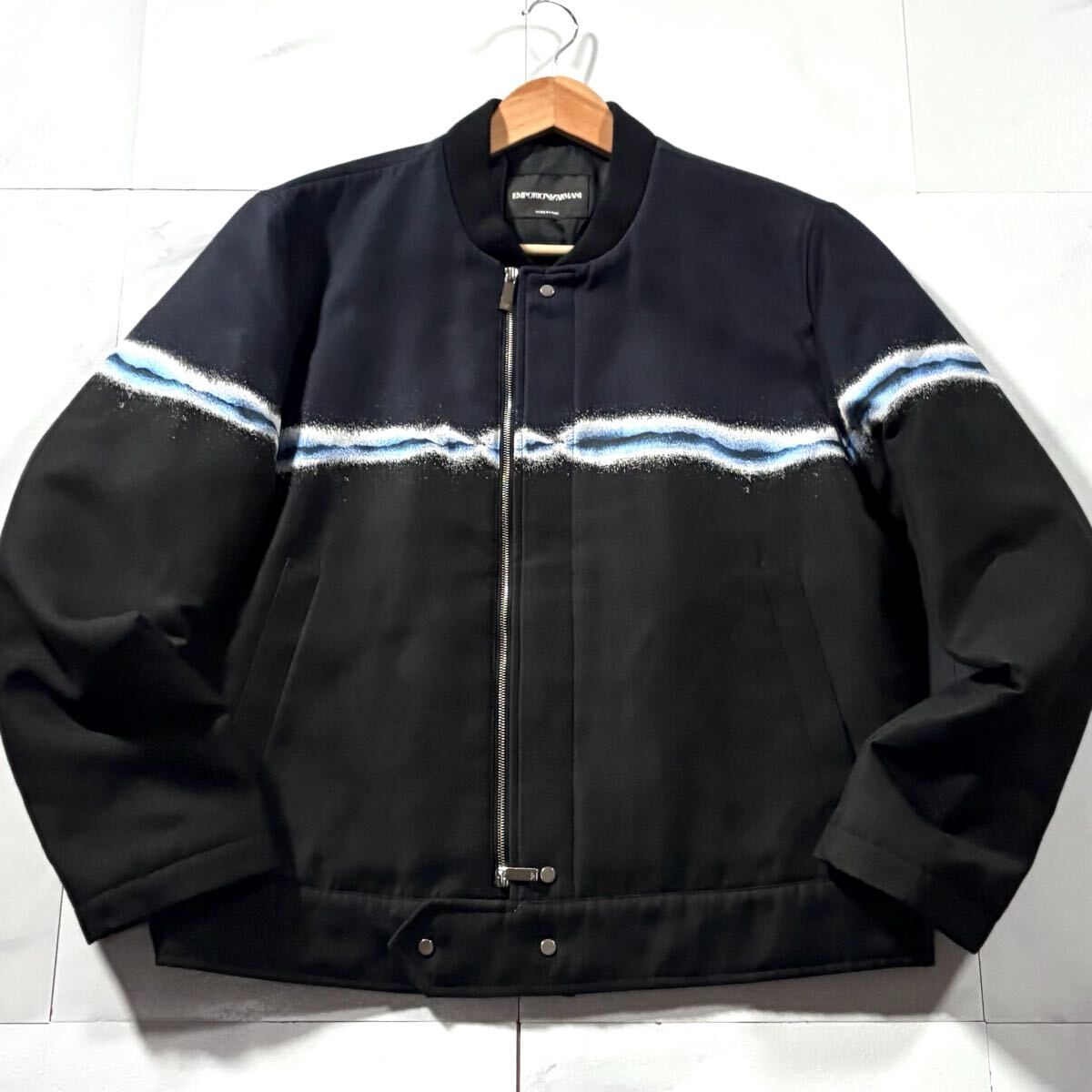 превосходный товар /L размер *EMPORIO ARMANI Emporio Armani Bomber "куртка пилота" MA-1 с хлопком Rider's bai цвет двойной Zip 50