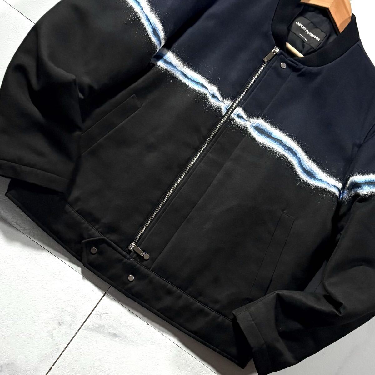 превосходный товар /L размер *EMPORIO ARMANI Emporio Armani Bomber "куртка пилота" MA-1 с хлопком Rider's bai цвет двойной Zip 50