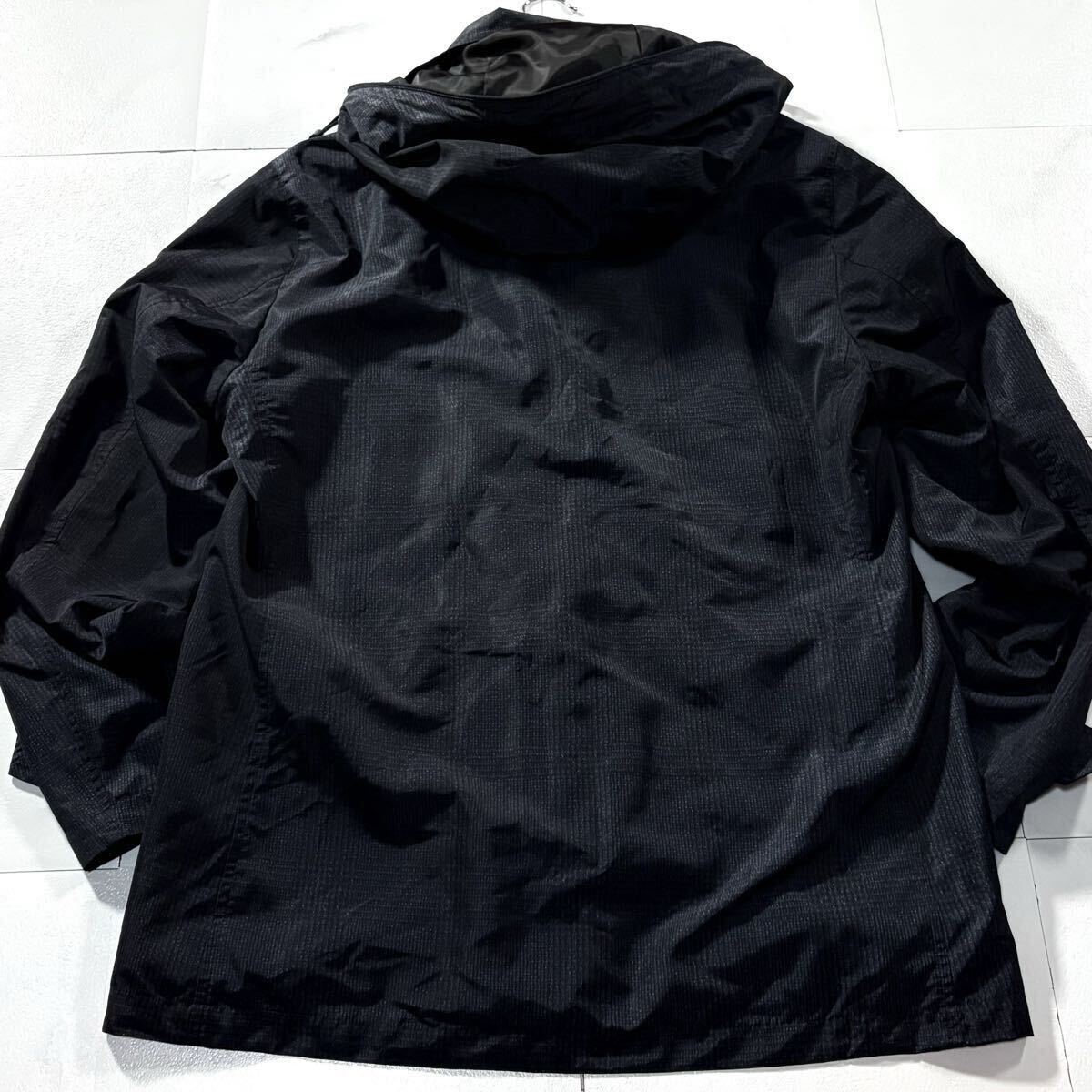 新品タグ付き/XLサイズ● BLACK LABEL CRESTBRIDGE ブラックレーベルクレストブリッジ ナイロンジャケット コート 霜降り チェック総柄　紺