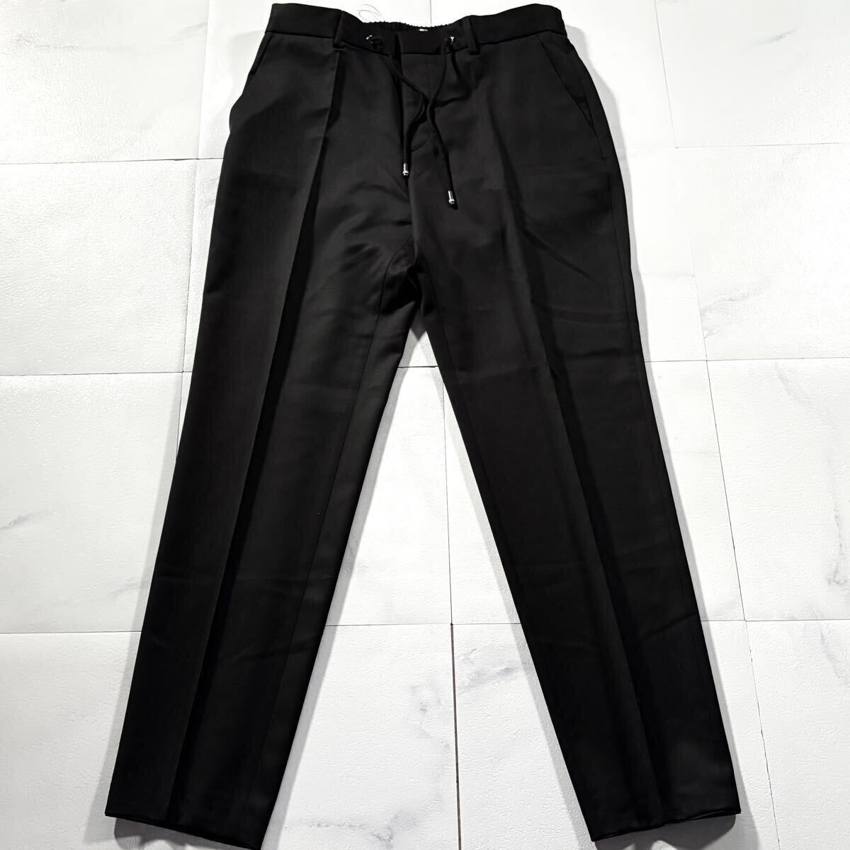 新品タグ付き/Lサイズ●現(xiàn)行 HUGO BOSS ONE THE SULT ヒューゴボス ジョガーパンツ 腰ストレッチ スラックス ウール 羊毛 大谷翔平 黒 48