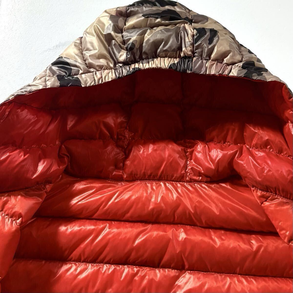 希少 サイズ7/3XLサイズ●MONCLER モンクレール ダウンベスト ジャケット アウター カモフラ 迷彩総柄 ダブルジップ ロゴワッペン 4L
