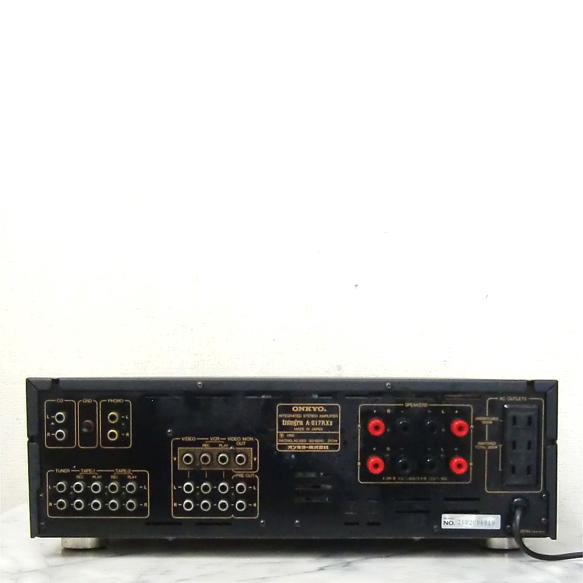 ONKYO Integra A-817RXII　100W+100W PREMAIN AMP 動作品_画像4