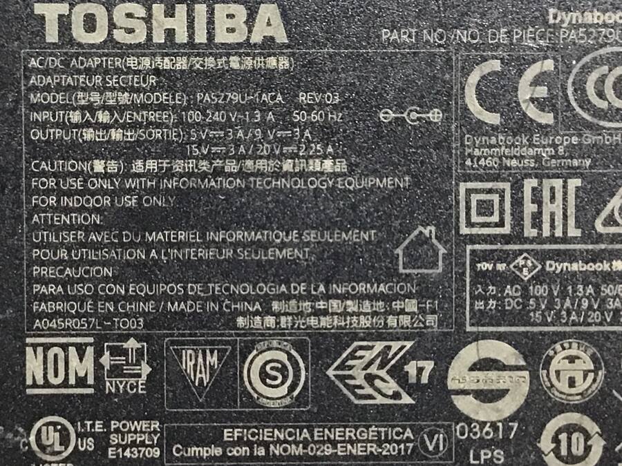 TOSHIBA PA5279U-1ACA AC адаптер 20V 2.25A итого 5 шт. комплект Type-C# часть гарантия товар 