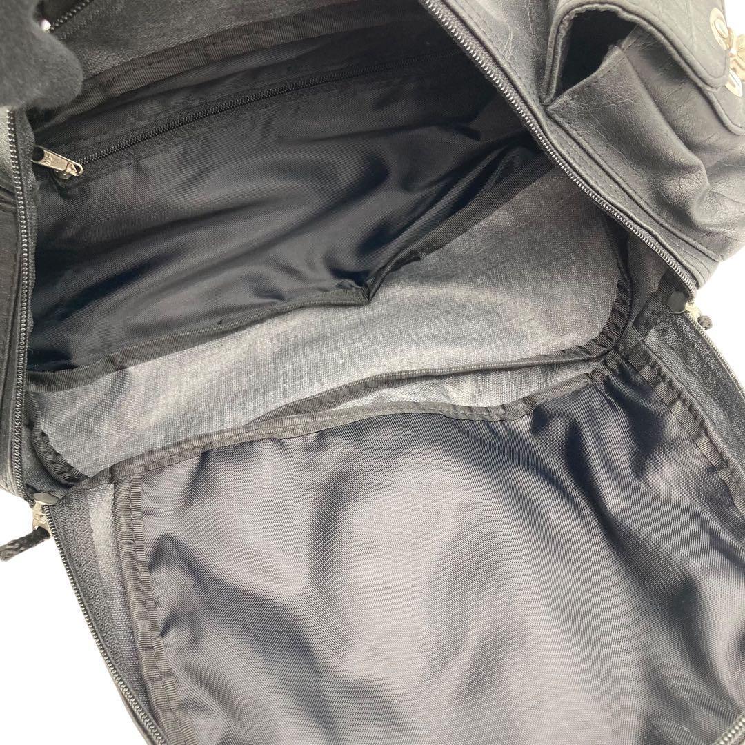 Harley-Davidson Studs Crossbody Bag Black ハーレーダビットソン スタッズ ボディバッグ レザー 黒 希少 古着 バイカーズ アメリカン_画像7