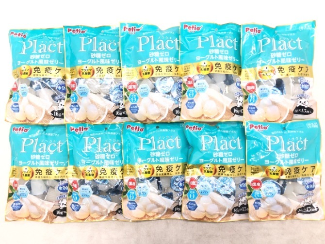 【送料無料】10個セット!ペティオ プラクト 砂糖ゼロ ヨーグルト風味ゼリー 16g 成犬 ◆賞味期限 2026年11月_画像1
