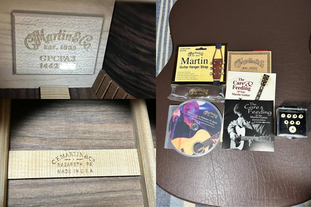 MARTIN マーチン GPCPA3本体 Fishman F-1 Aura搭載 オリジナルハードケース 付属品_画像10