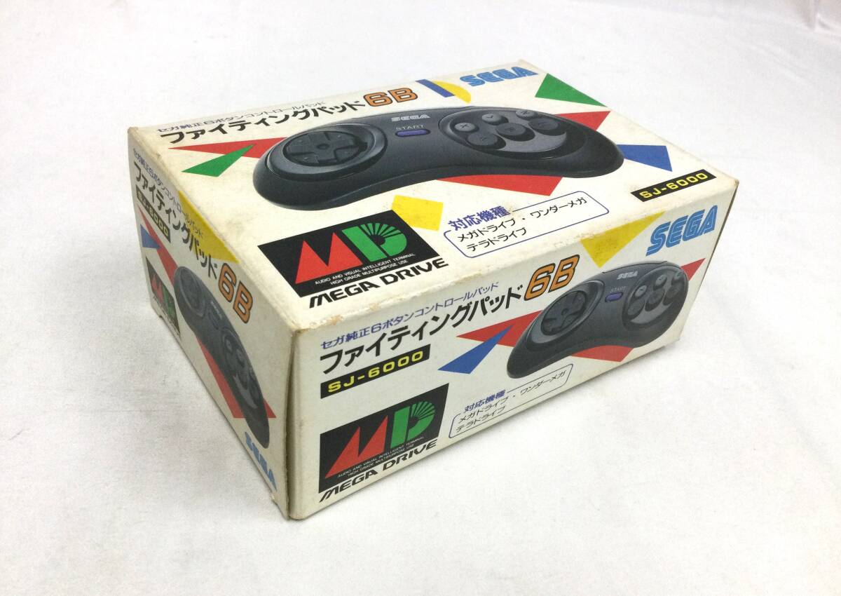 【GM7377/60/0】未動確のジャンク★SEGA メガドライブ用コントローラー ファイティングパッド 6B★SJ-6000★MEGA DRIVE コントロールパッド_画像3
