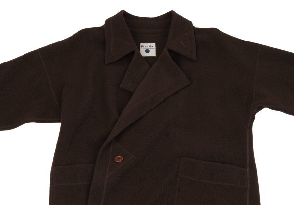 プランテーションPlantation ウールポリロングコート 茶M 【レディース】_画像3