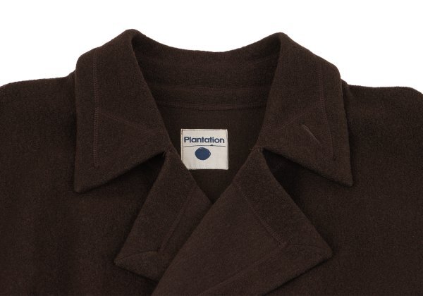 プランテーションPlantation ウールポリロングコート 茶M 【レディース】_画像4