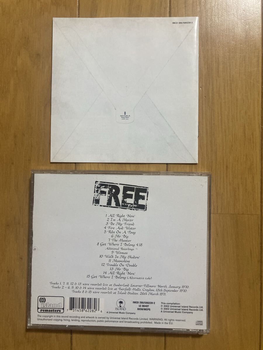 ○《輸入盤》ライヴ【フリー】『フリー・ライヴ（FREE LIVE）』CD_画像2