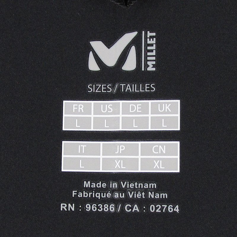 LAJ27606 MILLET ミレー TYPHON 50000 ST JKT ティフォン 50000 ストレッチ ジャケット MIV01479 ブラック ノアール L 未使用_画像7