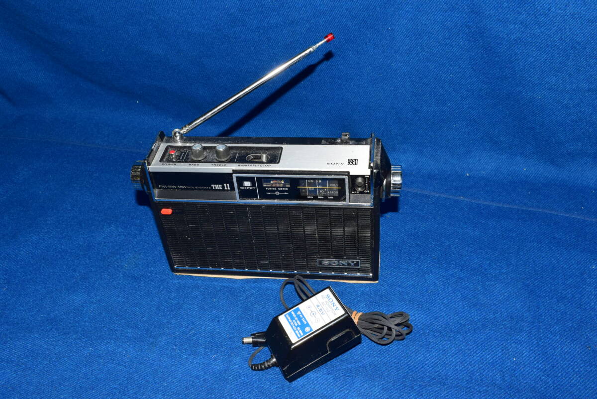 100903/当時物/貴重品/動作品/SONY/ICF-1100/THE 11/ソリッドステート3バンドラジオ/FM/MW/SW/ラジオ/レトロ/アンティーク/昭和/ソニー_画像1
