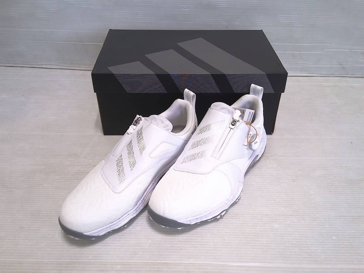 アディダス ゴルフシューズ コードカオスBOA 25 ID8605 27.0cm ホワイト/シルバー/グレー 日本仕様 新品_画像2