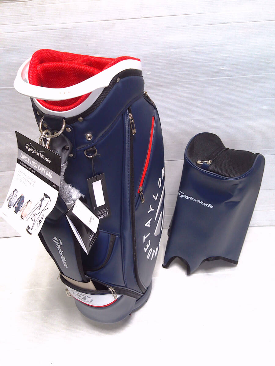 テーラーメイド　カート型キャディバッグ　UN747　ネイビー　9.5型　日本仕様　新品　フード有_画像1
