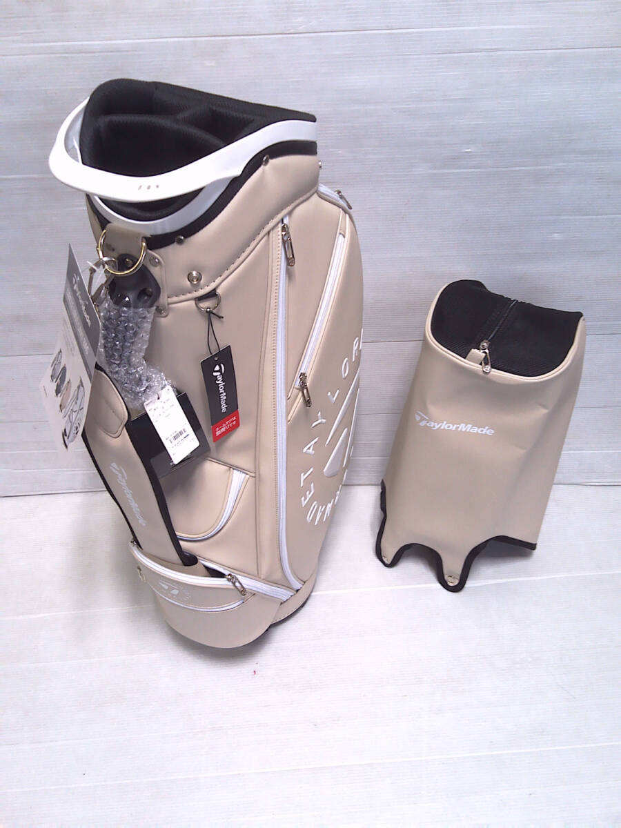 テーラーメイド　カート型キャディバッグ　UN747　ベージュ　9.5型　日本仕様　新品　フード有_画像1