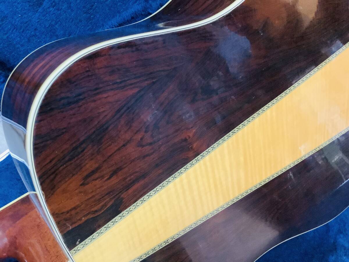 80年代 Morris TF-805 ハカランダ素材の豪華サイド&バック 本体鳴りのいいジャパンビンテージ モーリスアコースティック_画像8