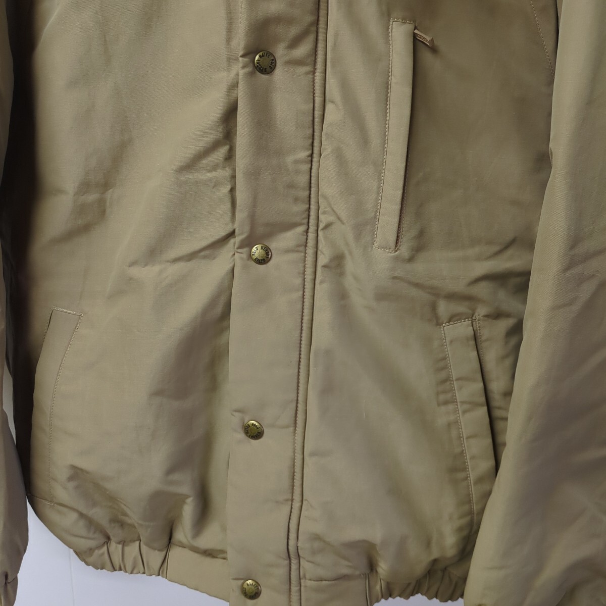 90s polo ralph lauren ダウンジャケット L ベージュ ポロラルフローレン ビンテージ 短丈_画像4