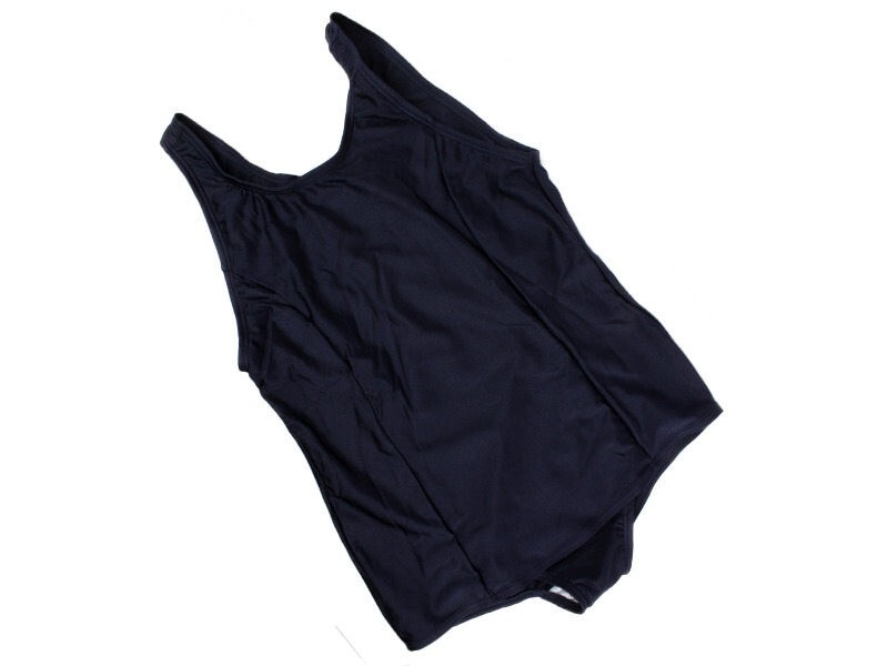 コスプレ用 スクール水着風コスチューム 衣装 ワンピース水着風 折り目タイプ ネイビー Lサイズ_画像2