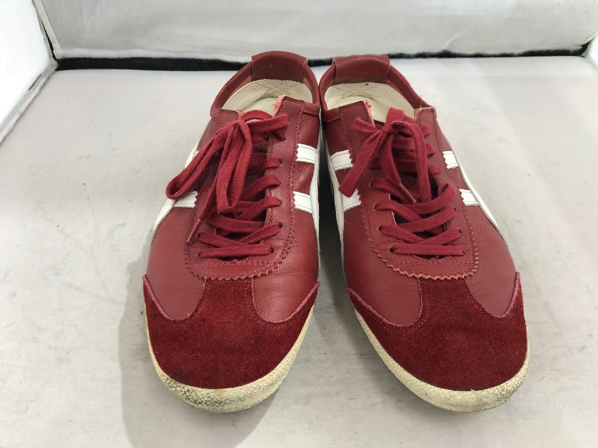 ▼値下げ! 【ONITSUKA TIGER】 オニツカ タイガー スニーカー ワインレッド系カラー レザー サイズ:26cm シューズ SY02-H8A▼_画像2