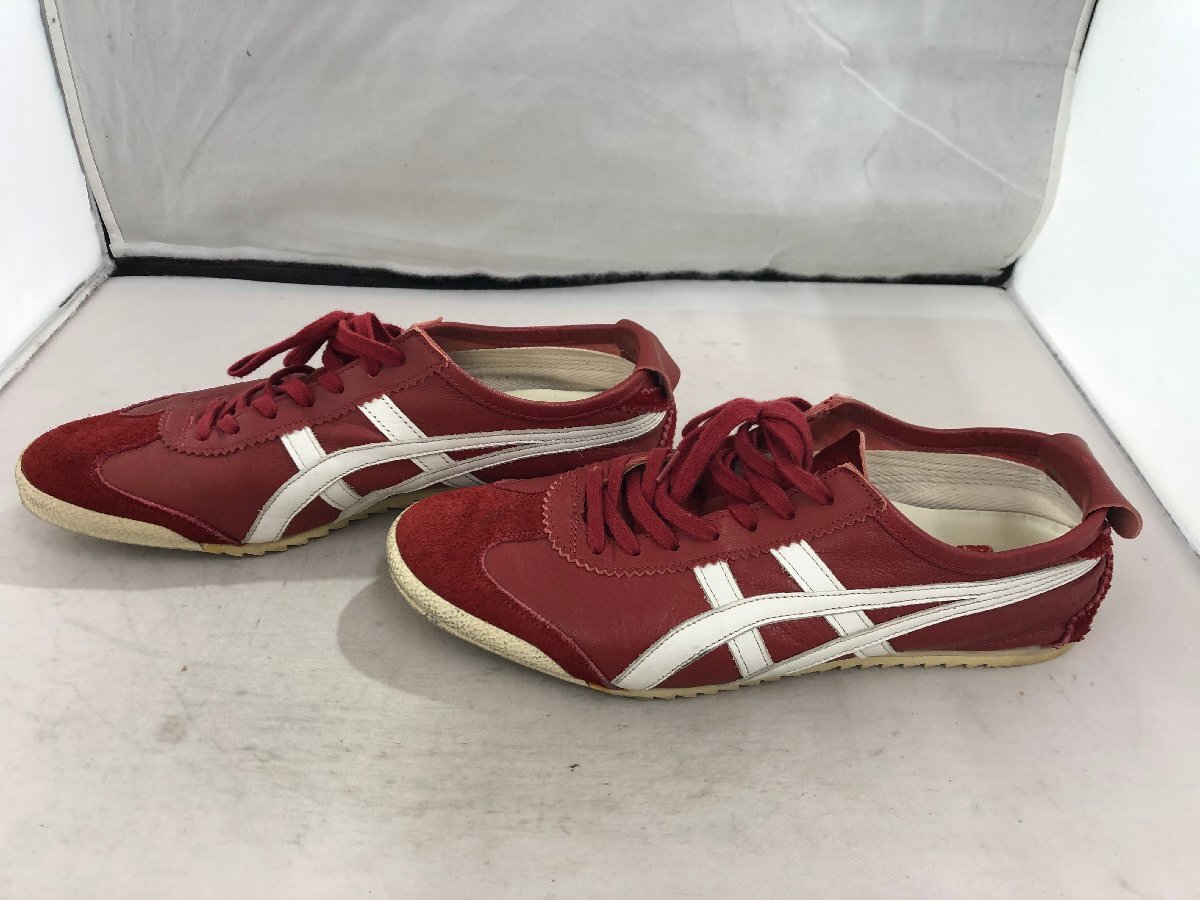 ▼値下げ! 【ONITSUKA TIGER】 オニツカ タイガー スニーカー ワインレッド系カラー レザー サイズ:26cm シューズ SY02-H8A▼_画像3