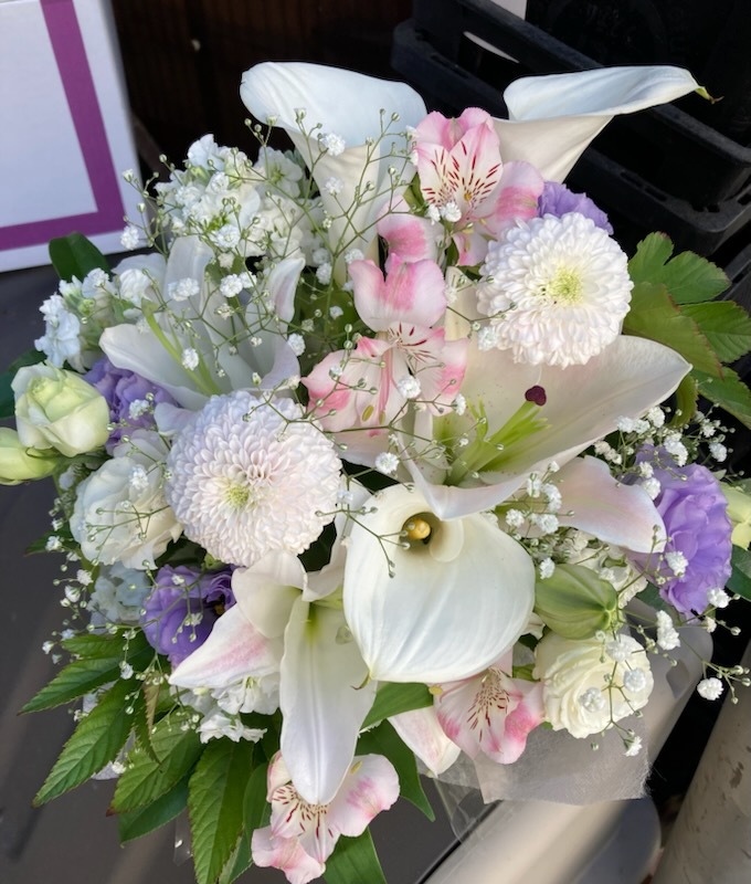 生花　アレンジ　お供えアレンジS　喪中　四十九日　一周忌　命日　御供　ペット　お供え_画像5