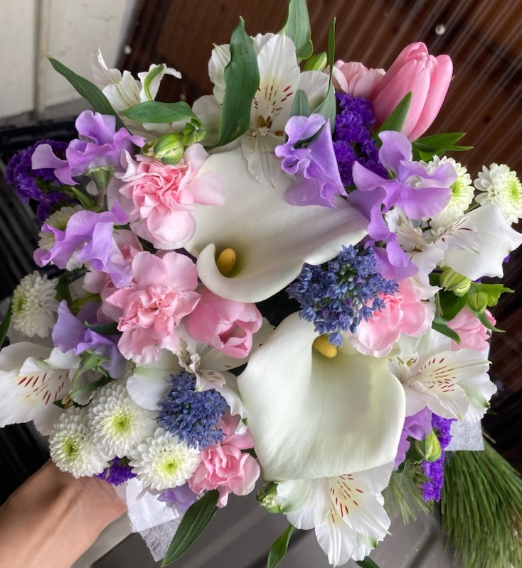 生花　アレンジ　お供えアレンジS　喪中　四十九日　一周忌　命日　御供　ペット　お供え_画像6