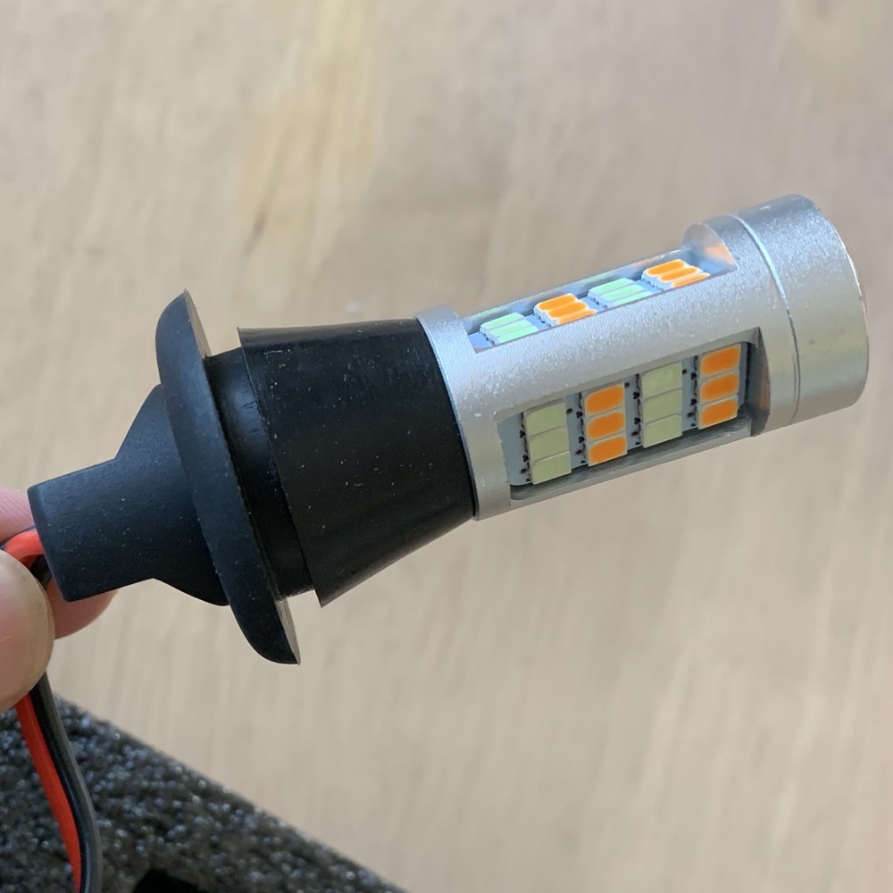 即【最安値】送料180円★ウインカー ポジション キット★T20 ホワイト/アンバー LED ウイポジ バルブ 抵抗 配線 ソケット★汎用★輸入車OK_画像6
