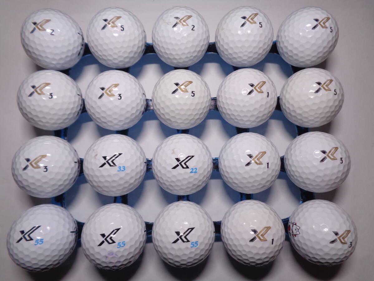 [1021022] ゼクシオ リバウンドドライブ Xマーク 年代混合 XXIO REBOUND DRIVE 20球 ロストボール　【中古】_画像2