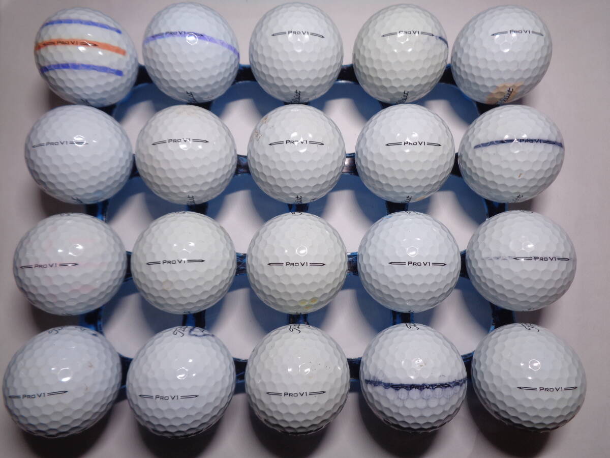 [1029032] タイトリスト プロ ブイワン 23年 Titleist PRO V1 20球 ロストボール【中古】_画像3