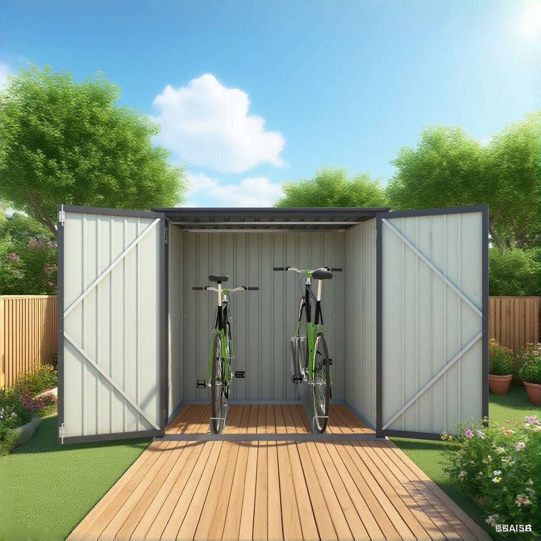 [ доставка внутри страны ] велосипед склад 2 шт. для место хранения наружный steel блокировка возможность дверь вне шкаф большой шкаф наружный место хранения . ржавчина водонепроницаемый дверь стальной шкаф наружный место хранения ga