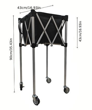 テニス収納車便利式テニスピケボール卓球コーチボール拾い車ボールフレームアルミ合金折りたたみ車_画像5