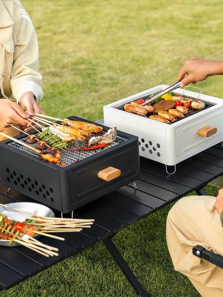 正方形焼き窯炭火炭火焼きグリル囲炉裏炊きお茶アウトドア庭アウトドアキャンプ調理器具_画像3